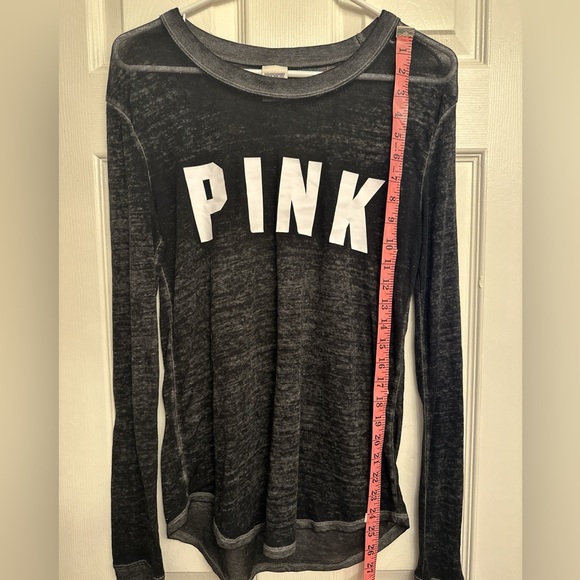 PINK Victoria's Secret Black and White Sweatshirt with Bold Branding - Picture 7 of 8